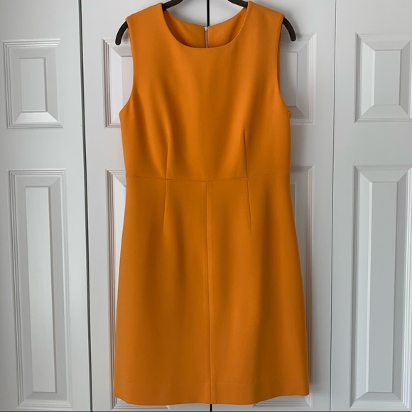 Diane Von Furstenberg DVF Carrie Shift Dress Tangerine Orange Like New - Picture 3 of 5